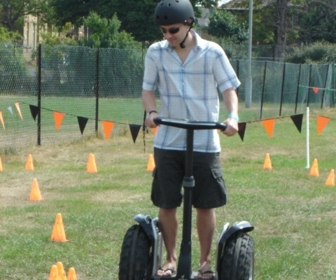 Outdoor Experience Segway Driving on a course