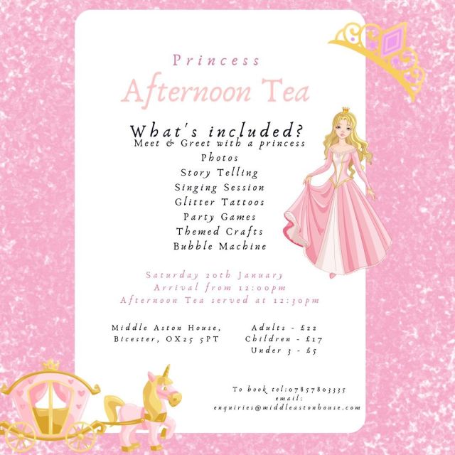 The time has come to get your prince and princesses and join us here at Middle Aston House in our brand new Tea House for an Afternoon Tea. There are limited space available so please book your table asap. We can’t wait for you to be our guest! #afternoontea #bicester #bicestervillage #bicesterheritage #bicesterbusiness #middleastonhouse #middleaston #steepleaston #thingstodoinoxfordshire #afternoonteaoxford #princessafternoontea #heyford #fritwell #deddington #sandford #worton #addebury #banbury #mumsofinstagram #mumsinoxford #oxfordfood